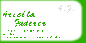 ariella fuderer business card